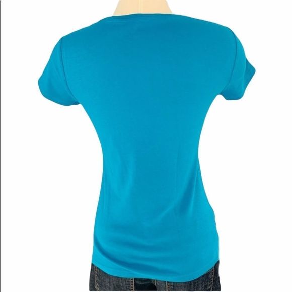 EUC Banana Republic Short Sleeve Pima Cotton Tee Blue - Picture 7 of 9